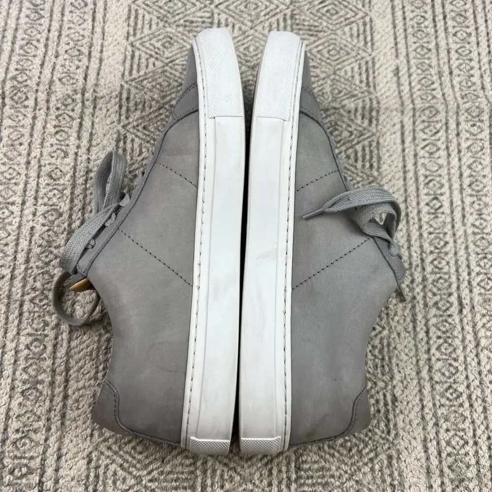 GREATS Royale Court Sneakers Gray Nubuck Leather Minimalist Low Top Casual Shoes